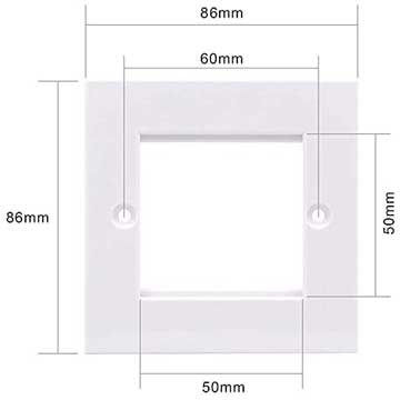 PRCables Cat6 Keystone Jack Faceplate